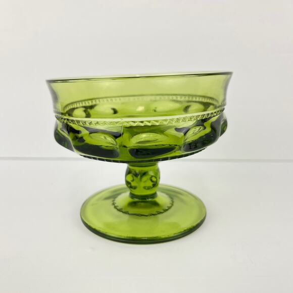 Vintage Indiana Kings Crown Thumbprint Sherbet Cups Set of 4 - Picture 3 of 8